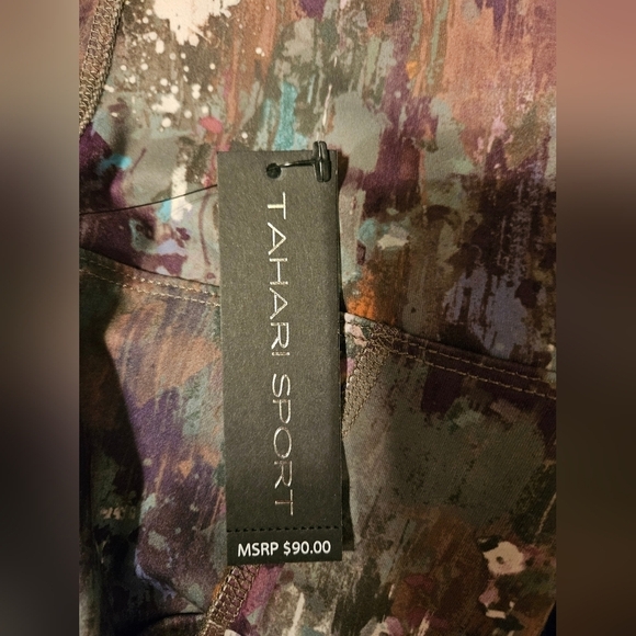 #394 Tahari Sport- 2 Pocket Earthtone Leggings,varies Sizes - Picture 7 of 7